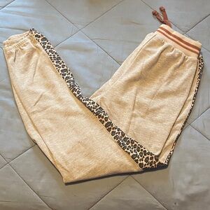 Cheetah print joggers